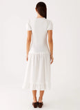 London Midi Dress White