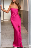 Mackenna Hot Pink Strapless Maxi Dress