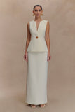 Angelie Suiting Vest Top Ivory