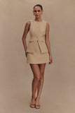 Camilla Boucle Sleeveless Vest Light Taupe