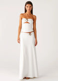 Shoreline Glow Maxi Skirt Off White