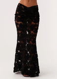 Fiorella Floret Maxi Skirt Black