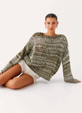 Darla Oversized Knit Jumper Khaki