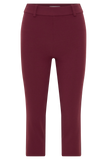Blanca Stretch Crepe Capri Pants Mahogany