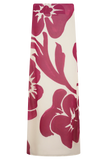 Katalina Chiffon Maxi Skirt Red Deco Fleur Print