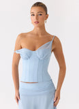 Natalya Corset Top Pale Blue