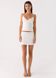 Under Heat Mini Skirt White