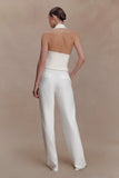 Marina Halter Top With Hardware Ivory