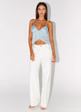 Glynne Frill Top Baby Blue