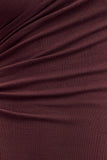 Anastasia One Shoulder Modal Midi Dress Mahogany
