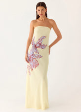 Amelle Maxi Dress Purple Floral