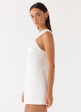 Be My Baby Mini Dress White