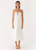 Sun Searching Midi Dress White