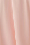 Cyra Plunge Satin Midi Dress Peach