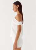 Stick Around Mini Dress White