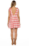 Angel Girl Red Plaid Print Mini Dress