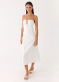 Sun Searching Midi Dress White