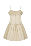 Janis Cotton Frill Mini Dress Nude