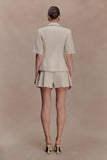 Martine Pleated Linen Short Natural