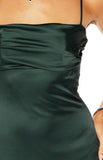 Blaise Emerald Satin Maxi Dress