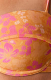 90 Swim Bianca Orange Floral Bikini Top