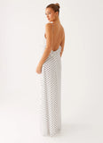 Harri Maxi Dress White Polka Dot