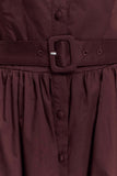 Cindy Collared Midi Dress Chocolate