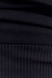 Sierra Asymmetrical Cashmere Blend Knit Top Black