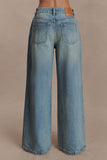 Romi Mid Rise Wide Leg Jeans Faded Mid Blue