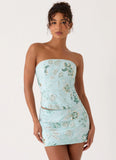 Solaire Strapless Corset Top Pistachio