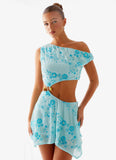 Aletta Sequin Mini Dress Blue