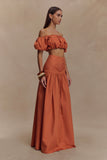 Autumn Maxi Skirt Burnt Orange