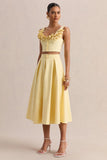 Joy Lemon A Line Midi Skirt