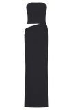 Jasiel Strapless Knit Maxi Dress Black
