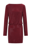 Darius Diamante Cowl Mini Dress Wine
