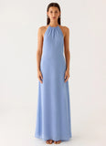 Le Soleil Halter Maxi Dress Periwinkle