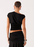 Liana Asymmetrical Top Black