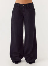 Waylon Low Rise Denim Jeans Black