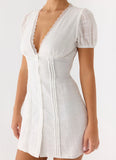 Sweet Lullaby Mini Dress White