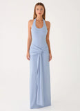 Cristal Halter Maxi Dress Blue