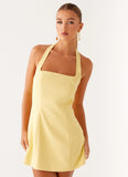 Remi Halter Mini Dress Yellow
