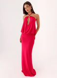 Telling You Maxi Dress Red Magenta
