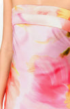 Annie Pink Floral Strapless Mini Dress