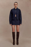 Olandria Oversized Jacket Top Washed Indigo Blue