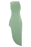 Virginia Suiting Embroidered Midi Dress Sage