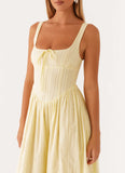 Pascuelle Midi Dress Yellow