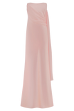 Carah Satin And Chiffon Maxi Dress Pale Pink