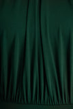 Darielle Bottle Green High Neck Cape Sleeve Maxi Dress
