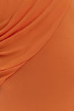 Elma Halter Knit Maxi Dress Orange