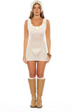 Zephyr White Crochet Mini Dress